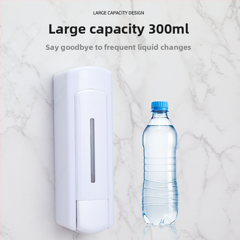 Zidni dozator tekućeg sapuna, ručno pritiskanje, kapacitet 300 ml, materijal PS/ABS