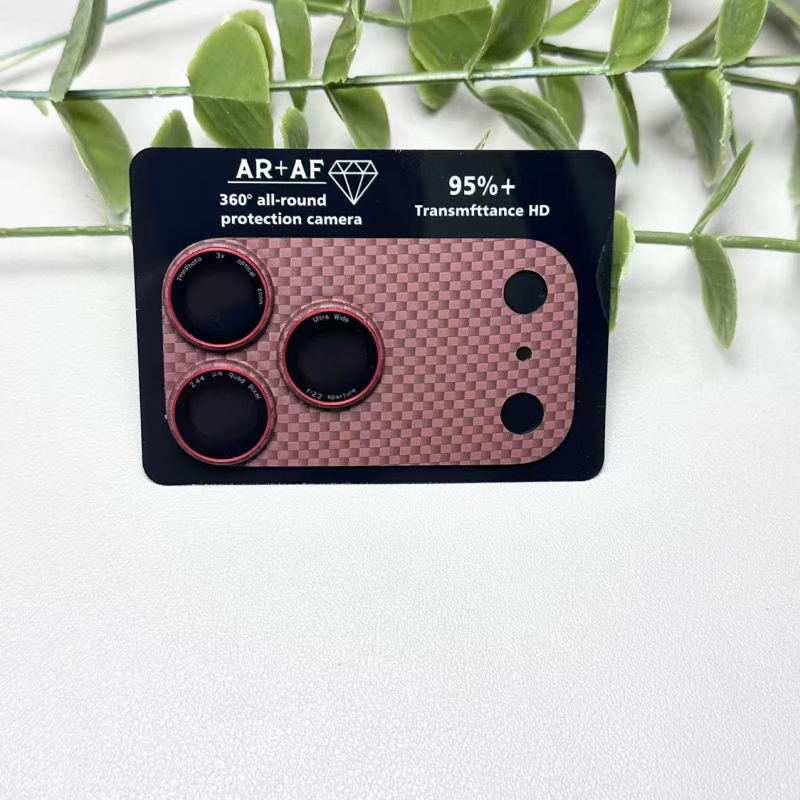 Film pentru lentile cu armură din fibră de carbon pentru iPhone 17 Pro – claritate HD, rezistent la praf, anti-amprentă