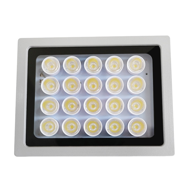 LED kiegészítő világítás megfigyelőkamerákhoz út- és parkoló területeken — IP66, 12V/AC24V/AC220V, 15–100W, 2400–4200 lm