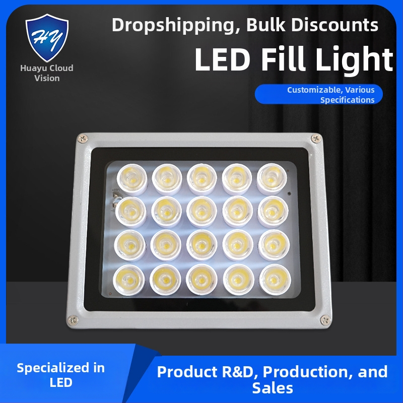 LED kiegészítő világítás megfigyelőkamerákhoz út- és parkoló területeken — IP66, 12V/AC24V/AC220V, 15–100W, 2400–4200 lm