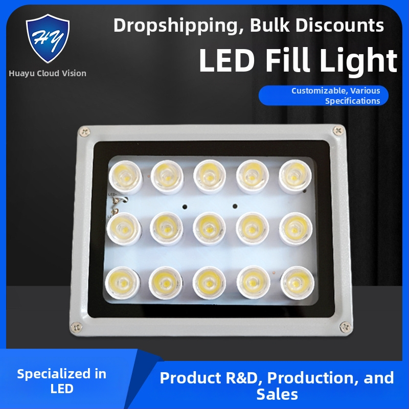 LED kiegészítő világítás megfigyelőkamerákhoz út- és parkoló területeken — IP66, 12V/AC24V/AC220V, 15–100W, 2400–4200 lm