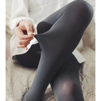 Bársony harisnyanadrág nőknek, formázó, láthatatlan felület, egyszínű, közepes vastagság