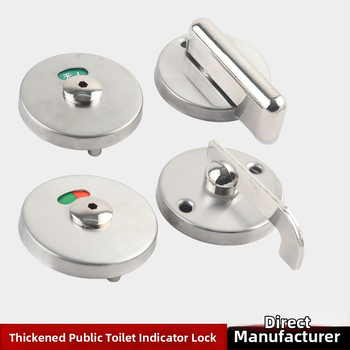Κλειδαριά πόρτας δημόσιου διαμερίσματος χώρου υγιεινής από ανοξείδωτο ατσάλι 304, με ένδειξη κατειλημμένου/ελεύθερου, σετ δύο τεμαχίων
