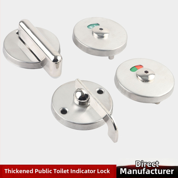 Κλειδαριά πόρτας δημόσιου διαμερίσματος χώρου υγιεινής από ανοξείδωτο ατσάλι 304, με ένδειξη κατειλημμένου/ελεύθερου, σετ δύο τεμαχίων