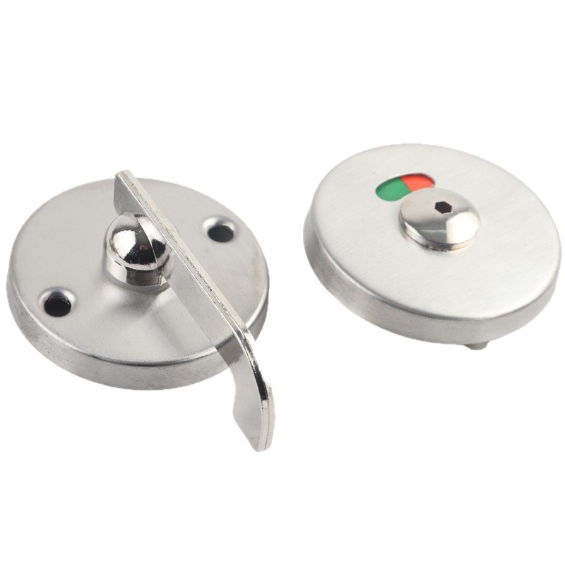 Κλειδαριά πόρτας δημόσιου διαμερίσματος χώρου υγιεινής από ανοξείδωτο ατσάλι 304, με ένδειξη κατειλημμένου/ελεύθερου, σετ δύο τεμαχίων