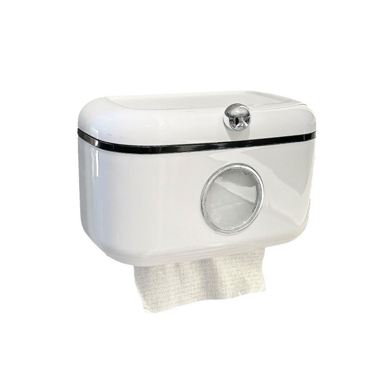 Fali WC-papírtartó fúrás nélkül, vízálló fürdőszobai szervező, multifunkcionális arc-törölközők tároló, modern minimalista stílus