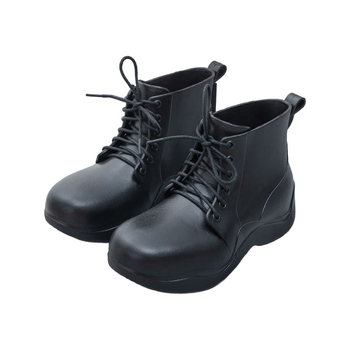 Női esőcsizma középmagas vádlit érő, PVC felsőrész, fűzőkkel, csúszásmentes talp, mindennapi viselet