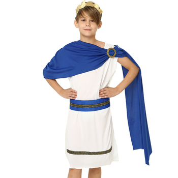 Dječji Halloween kostim – Grčko‑rimska božica i kraljica, cosplay duga haljina (Unisex, do 17 godina, poliester)