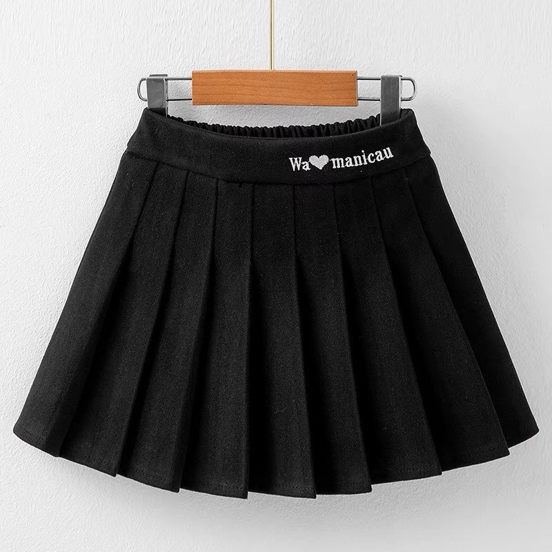 Момичешка плисирана пола JK стил, полиестрова смес за външна материя (90% полиестер), подплата полиестер 91–99%, за деца 3–8 г, есен 2025