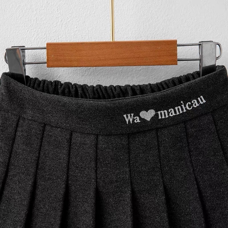 Момичешка плисирана пола JK стил, полиестрова смес за външна материя (90% полиестер), подплата полиестер 91–99%, за деца 3–8 г, есен 2025