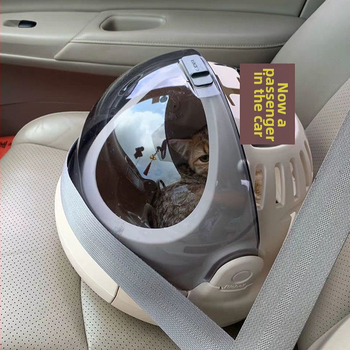 Котешка транспортна чанта в стил космическа капсула за разходки — преносима, дишаща, многофункционална, за всички сезони (Материал: пластмаса; Марка: Unique; Категория: котешка чанта/кутия)