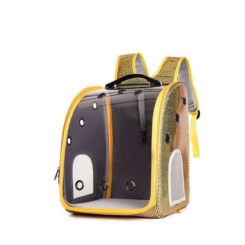 Котешка транспортна чанта в стил космическа капсула за разходки — преносима, дишаща, многофункционална, за всички сезони (Материал: пластмаса; Марка: Unique; Категория: котешка чанта/кутия)