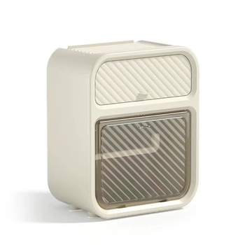 Fali vécépapír tartó doboz, műanyagból, vízálló, többfunkciós, kompatibilis a levehető papírtörlővel, modern minimál design