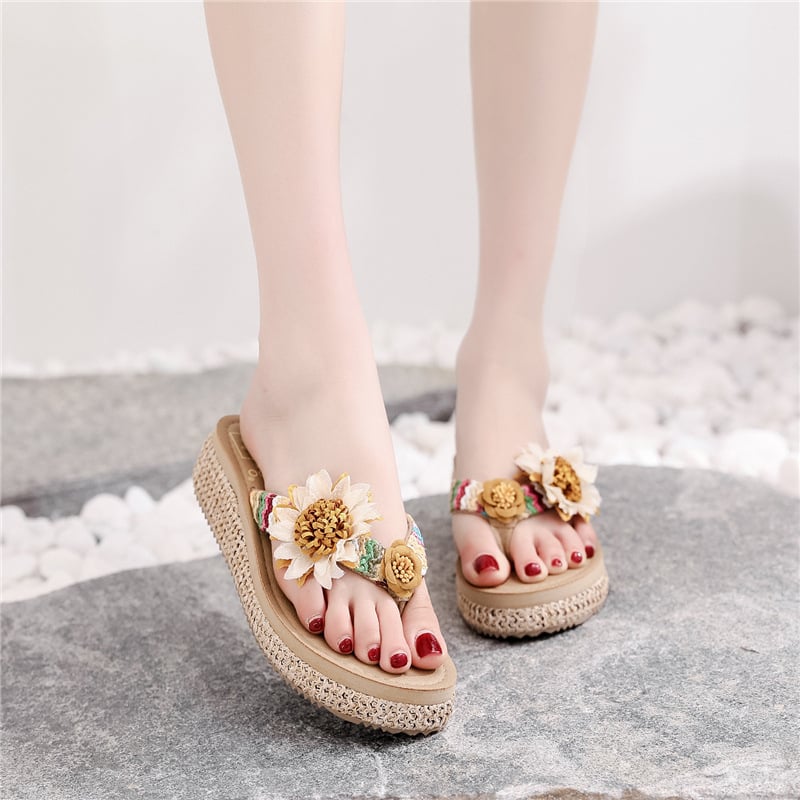 Női nyári szandál Herringbone mintával, vastag talppal, mikroszálas felsőrész, EVA talp