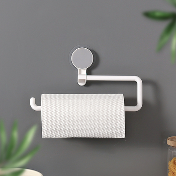 Zidni stalak za kuhinjsku rolu papira, skladištenje plastične folije i ručnika (Materijal: plastika; Model: 1334/1329; Stil: moderni minimalizam; Funkcija: višestruka namjena)