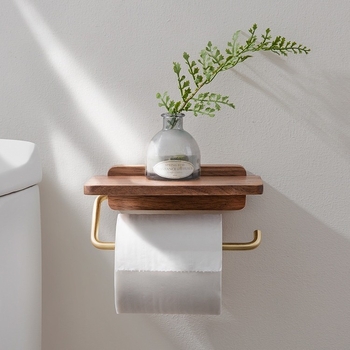 Fürdőszobai vécépapírtartó és tároló, műanyag, fúrás nélküli rögzítés, CE tanúsítvány, kompatibilis egy- vagy kéttekercses papírral