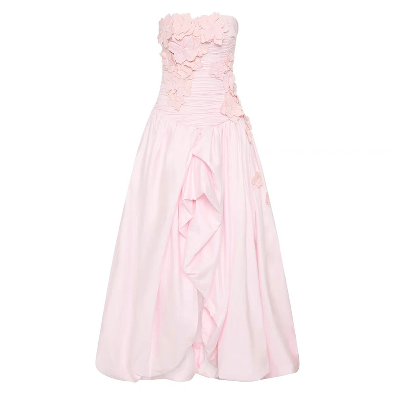 Rochie maxi cu design din colaj floral, decolteu off-shoulder, fustă tip umbrelă, material bumbac-poliester