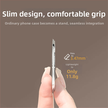 Сгъваема стойка за телефон с магнитно всмукване и адхезивно фиксиране, анти-трептене, метално-пластмасова конструкция, персонализируема, за кола, бюро и дом