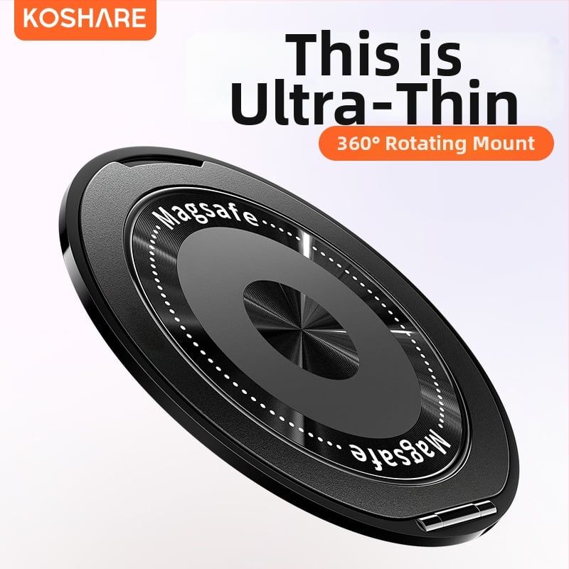 Сгъваема стойка за телефон с магнитно всмукване и адхезивно фиксиране, анти-трептене, метално-пластмасова конструкция, персонализируема, за кола, бюро и дом