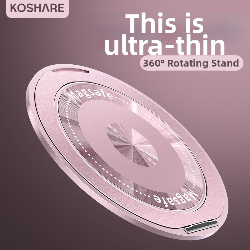 Сгъваема стойка за телефон с магнитно всмукване и адхезивно фиксиране, анти-трептене, метално-пластмасова конструкция, персонализируема, за кола, бюро и дом