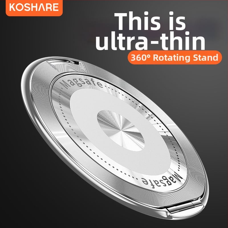 Сгъваема стойка за телефон с магнитно всмукване и адхезивно фиксиране, анти-трептене, метално-пластмасова конструкция, персонализируема, за кола, бюро и дом