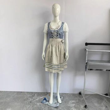 Rochie de menajeră pentru reprezentații pe scenă, imprimeu bere, material poliester, lansare toamnă 2023, pentru femei
