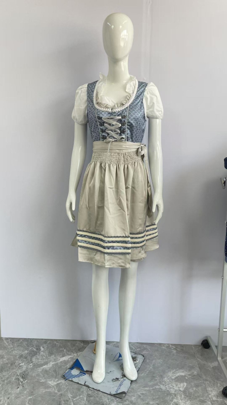 Rochie de menajeră pentru reprezentații pe scenă, imprimeu bere, material poliester, lansare toamnă 2023, pentru femei