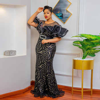 Rochie de seară cu paiete, lungă, stil socialite, toamnă 2022
