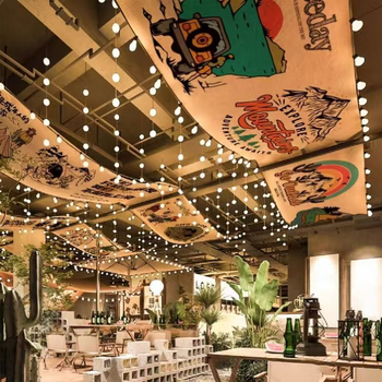 Nordic στυλ κουρτίνα-ταπισέρι οροφής για το σαλόνι – μήγμα λινού, ψηφιακή εκτύπωση θερμικού μεταφορέα, ορθογώνιο σχήμα, προσαρμόσιμο