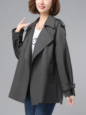 Ženski lagani trench coat 2024 proljeće i jesen, kaki, britanski stil