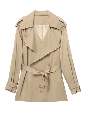 Ženski lagani trench coat 2024 proljeće i jesen, kaki, britanski stil