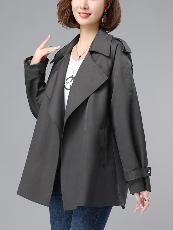 Ženski lagani trench coat 2024 proljeće i jesen, kaki, britanski stil