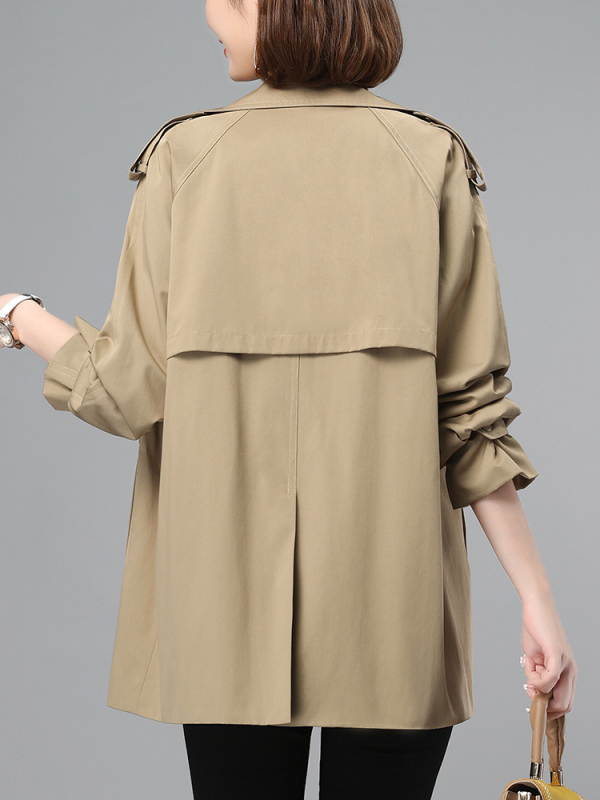 Ženski lagani trench coat 2024 proljeće i jesen, kaki, britanski stil