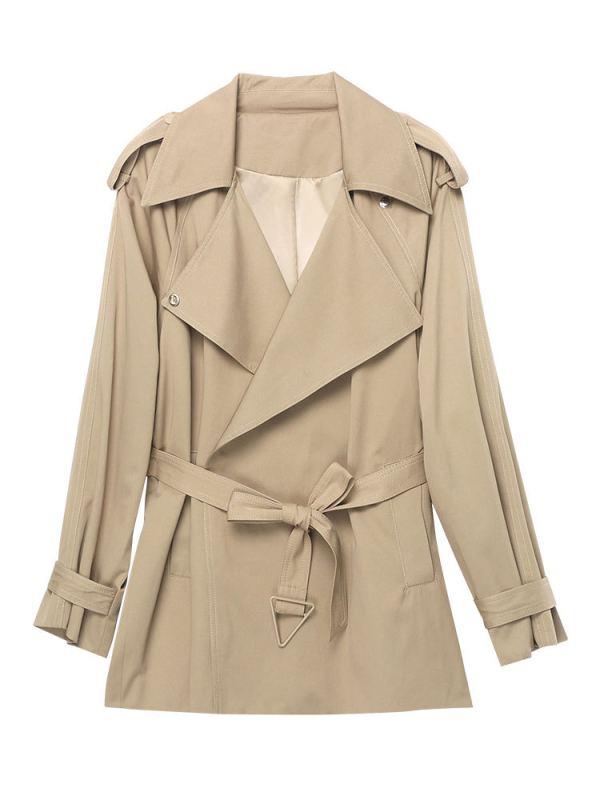 Ženski lagani trench coat 2024 proljeće i jesen, kaki, britanski stil