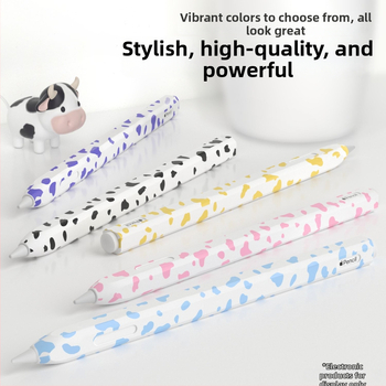 Silikonból készült védőtok Apple Pencil 2-höz, tehenmintás dizájnal — ütésálló, kopásálló és leesés elleni védelem