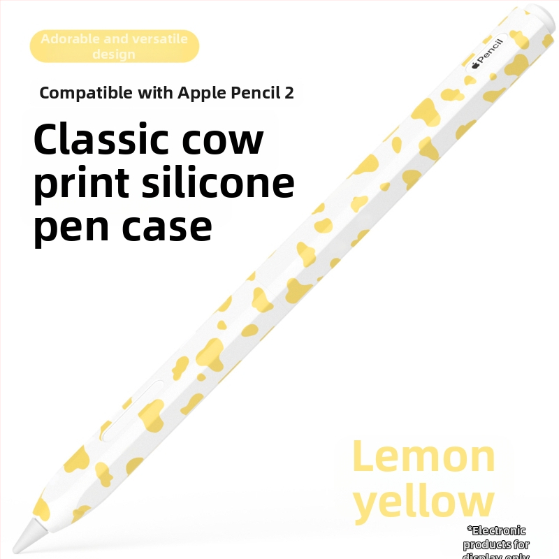 Silikonból készült védőtok Apple Pencil 2-höz, tehenmintás dizájnal — ütésálló, kopásálló és leesés elleni védelem