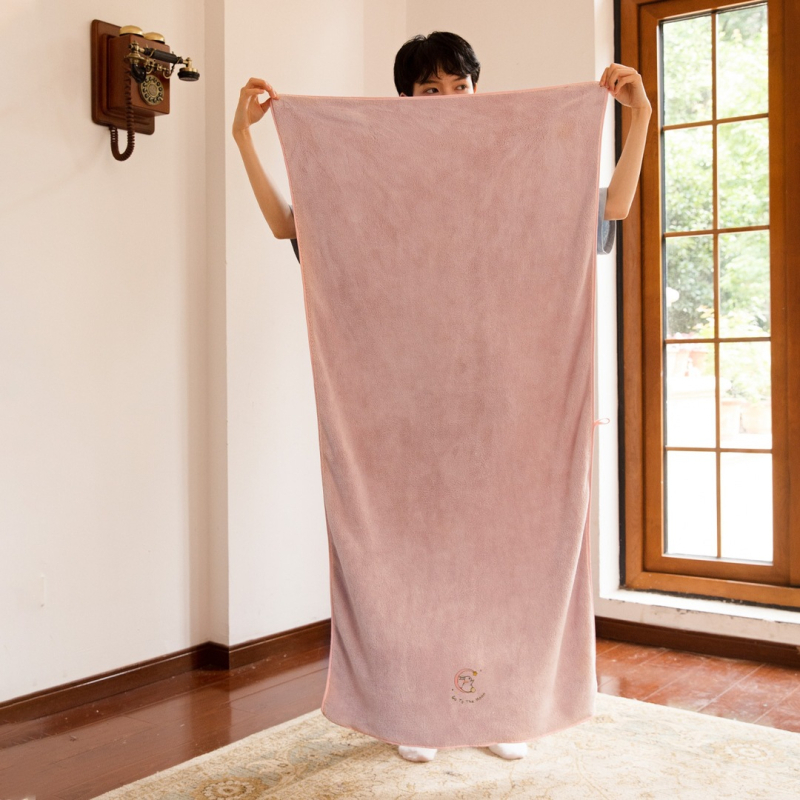 Носима кърпа за баня с обвивка - полиестерни влакна, 150D, абсорбираща, бързосъхнеща, за домашна употреба