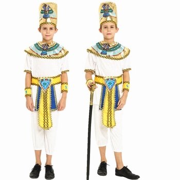 Set dječjih kostima: Egipatski kralj Nila i Grčka princeza, unisex, poliester, za uloge i igru