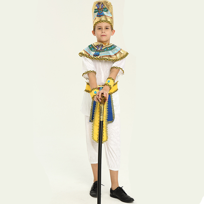 Set dječjih kostima: Egipatski kralj Nila i Grčka princeza, unisex, poliester, za uloge i igru