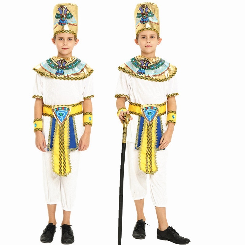 Set dječjih kostima: Egipatski kralj Nila i Grčka princeza, unisex, poliester, za uloge i igru
