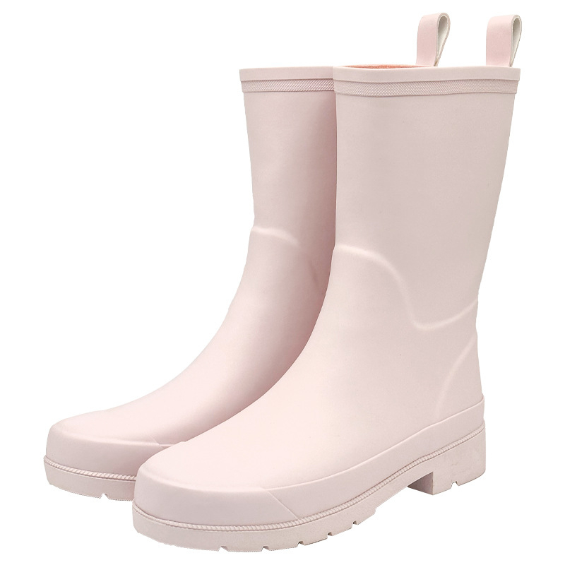 Ženske gumene čizme za kišu, vodootporne, srednje visine, protivklizne i otporne na habanje, niski pet 1–3 cm, za sve sezone