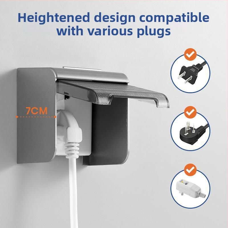 Skrutkový typ vodotesná krabička pre nesprávne zarovnanú zásuvku pre inteligentnú toaletu so ochranným krytom spínača na vypúšťanie vody