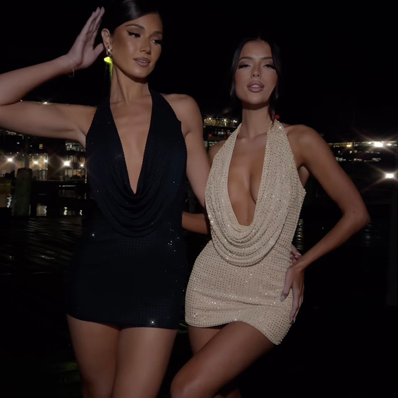 Halterski izrez, bez rukava, bodycon kroj, poliester s elastanom, ulični stil