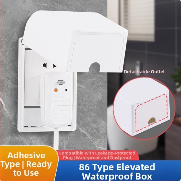 86-typ odnímateľný vodotesný kryt pre kúpeľňovú zásuvku a vypínač bojleru