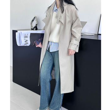 Ženska windbreaker jakna – korejski ležerni stil, udoban kroj, rever ovratnik, dugi rukavi, poliester tkanina, udio poliester 80-90%