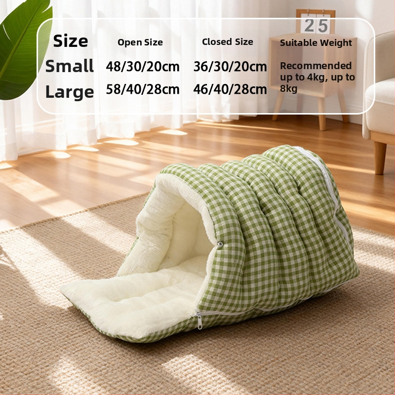 Φωλιά γάτας – κλειστή κατασκευή για θέρμη το χειμώνα, φλανελ υλικό, εσωτερική χρήση, κατάλληλο για μικρές έως μεσαίες γάτες, αποσπώμενο και πλενόμενο