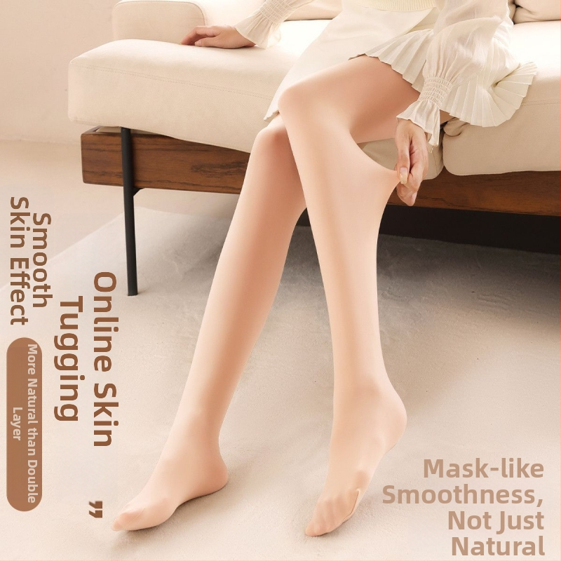 Nylon tajice s Butt-Lifting, debele, jednostrani gusset, stopalo s remenom