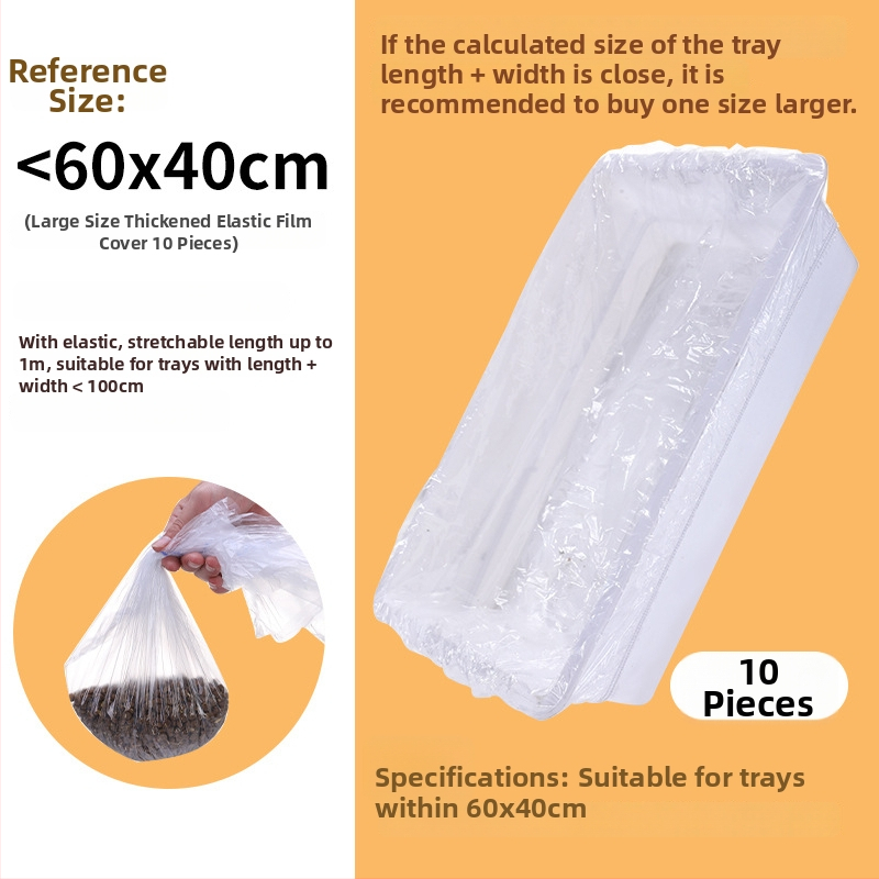 Μίας χρήσης πλαστικό φιλμ κάλυμμα για δίσκο κλουβιού κατοικίδιων — ελαστική σακούλα για περιττώματα κουνελιού και κλουβιών πτηνών