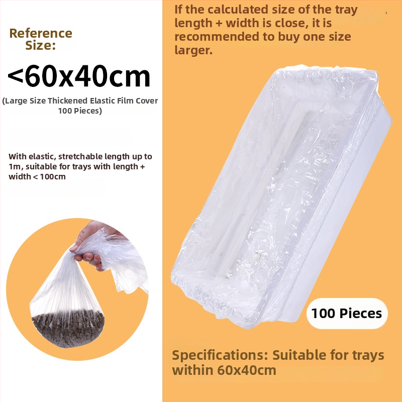Μίας χρήσης πλαστικό φιλμ κάλυμμα για δίσκο κλουβιού κατοικίδιων — ελαστική σακούλα για περιττώματα κουνελιού και κλουβιών πτηνών