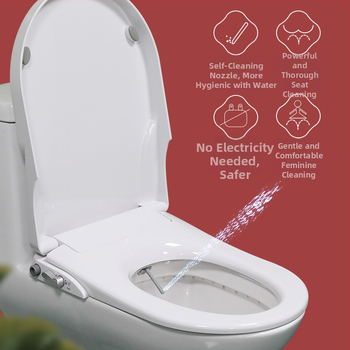 Inteligentný kryt na WC s bidetom, PP doska, regulácia tlaku vody, tryska samočistiaca, vzdialenosť otvorov 13.4–18 cm, modely: V-typ, O-typ, D-typ